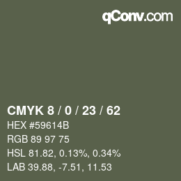 颜色代码: CMYK 8 / 0 / 23 / 62 | qconv.com