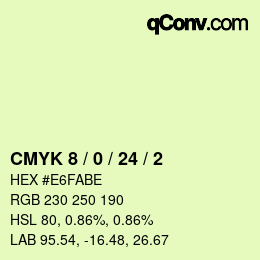 Color code: CMYK 8 / 0 / 24 / 2 | qconv.com
