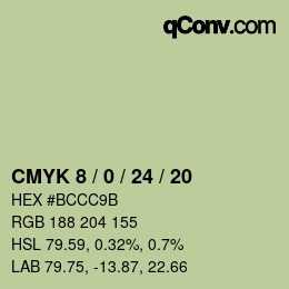 Color code: CMYK 8 / 0 / 24 / 20 | qconv.com