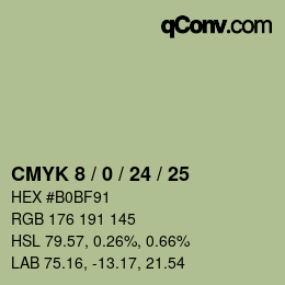 カラーコード: CMYK 8 / 0 / 24 / 25 | qconv.com