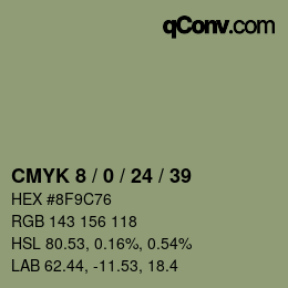 Color code: CMYK 8 / 0 / 24 / 39 | qconv.com