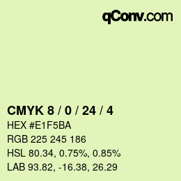 Color code: CMYK 8 / 0 / 24 / 4 | qconv.com