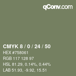 Color code: CMYK 8 / 0 / 24 / 50 | qconv.com