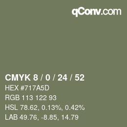 Color code: CMYK 8 / 0 / 24 / 52 | qconv.com