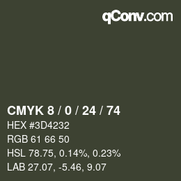 カラーコード: CMYK 8 / 0 / 24 / 74 | qconv.com