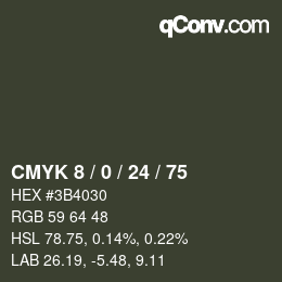 カラーコード: CMYK 8 / 0 / 24 / 75 | qconv.com