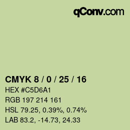 Color code: CMYK 8 / 0 / 25 / 16 | qconv.com