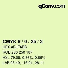 Color code: CMYK 8 / 0 / 25 / 2 | qconv.com