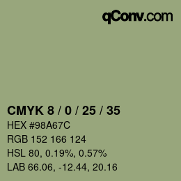 Código de color: CMYK 8 / 0 / 25 / 35 | qconv.com