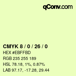Color code: CMYK 8 / 0 / 26 / 0 | qconv.com