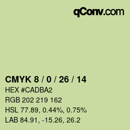 カラーコード: CMYK 8 / 0 / 26 / 14 | qconv.com