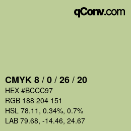 Color code: CMYK 8 / 0 / 26 / 20 | qconv.com