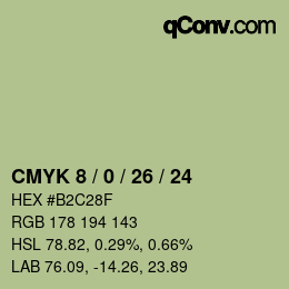 カラーコード: CMYK 8 / 0 / 26 / 24 | qconv.com