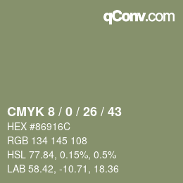 Color code: CMYK 8 / 0 / 26 / 43 | qconv.com