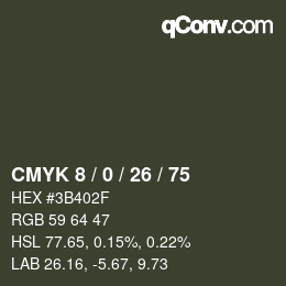 カラーコード: CMYK 8 / 0 / 26 / 75 | qconv.com