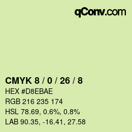 颜色代码: CMYK 8 / 0 / 26 / 8 | qconv.com