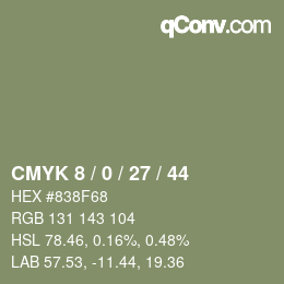 Código de color: CMYK 8 / 0 / 27 / 44 | qconv.com