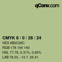 Color code: CMYK 8 / 0 / 28 / 24 | qconv.com