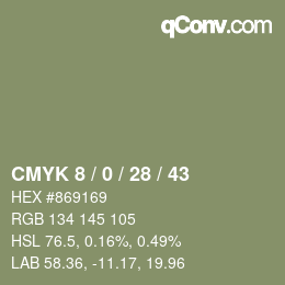 Color code: CMYK 8 / 0 / 28 / 43 | qconv.com