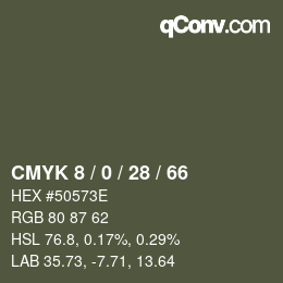 颜色代码: CMYK 8 / 0 / 28 / 66 | qconv.com