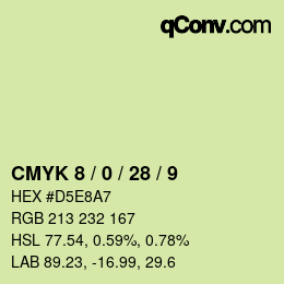 カラーコード: CMYK 8 / 0 / 28 / 9 | qconv.com