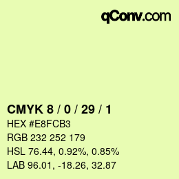 Color code: CMYK 8 / 0 / 29 / 1 | qconv.com