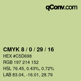 Color code: CMYK 8 / 0 / 29 / 16 | qconv.com