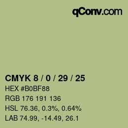カラーコード: CMYK 8 / 0 / 29 / 25 | qconv.com