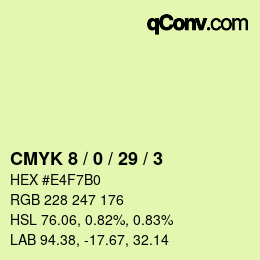 Color code: CMYK 8 / 0 / 29 / 3 | qconv.com