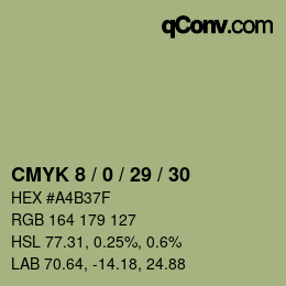 颜色代码: CMYK 8 / 0 / 29 / 30 | qconv.com