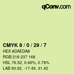 Color code: CMYK 8 / 0 / 29 / 7 | qconv.com