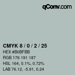 Color code: CMYK 8 / 0 / 2 / 25 | qconv.com