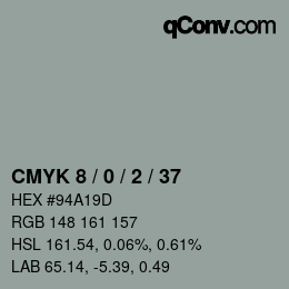Color code: CMYK 8 / 0 / 2 / 37 | qconv.com