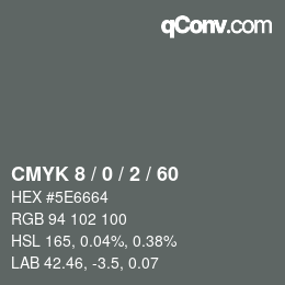 Color code: CMYK 8 / 0 / 2 / 60 | qconv.com