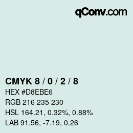 Color code: CMYK 8 / 0 / 2 / 8 | qconv.com