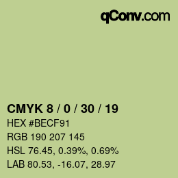 Color code: CMYK 8 / 0 / 30 / 19 | qconv.com