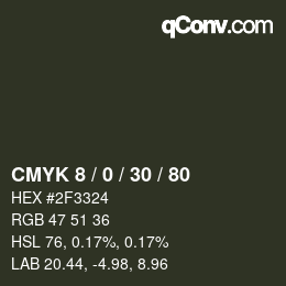 Color code: CMYK 8 / 0 / 30 / 80 | qconv.com