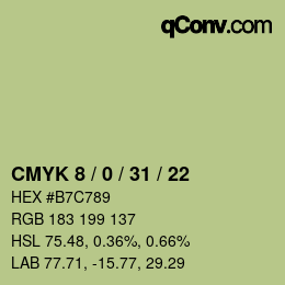 Color code: CMYK 8 / 0 / 31 / 22 | qconv.com