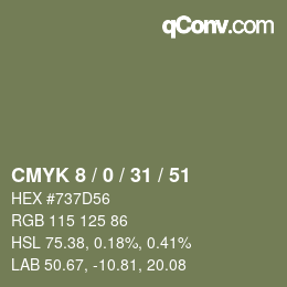 Color code: CMYK 8 / 0 / 31 / 51 | qconv.com