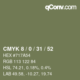 Color code: CMYK 8 / 0 / 31 / 52 | qconv.com