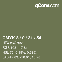 Color code: CMYK 8 / 0 / 31 / 54 | qconv.com