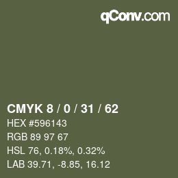 Color code: CMYK 8 / 0 / 31 / 62 | qconv.com