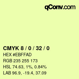 Color code: CMYK 8 / 0 / 32 / 0 | qconv.com