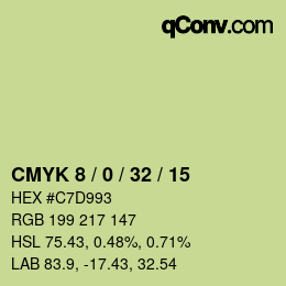 Color code: CMYK 8 / 0 / 32 / 15 | qconv.com