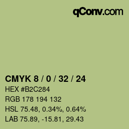 カラーコード: CMYK 8 / 0 / 32 / 24 | qconv.com