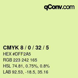 Color code: CMYK 8 / 0 / 32 / 5 | qconv.com