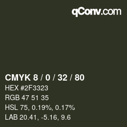 Color code: CMYK 8 / 0 / 32 / 80 | qconv.com