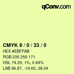 Color code: CMYK 8 / 0 / 33 / 0 | qconv.com