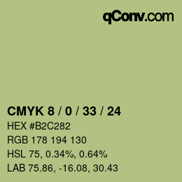 Color code: CMYK 8 / 0 / 33 / 24 | qconv.com