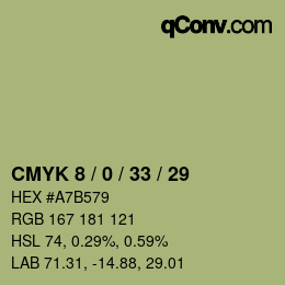 颜色代码: CMYK 8 / 0 / 33 / 29 | qconv.com